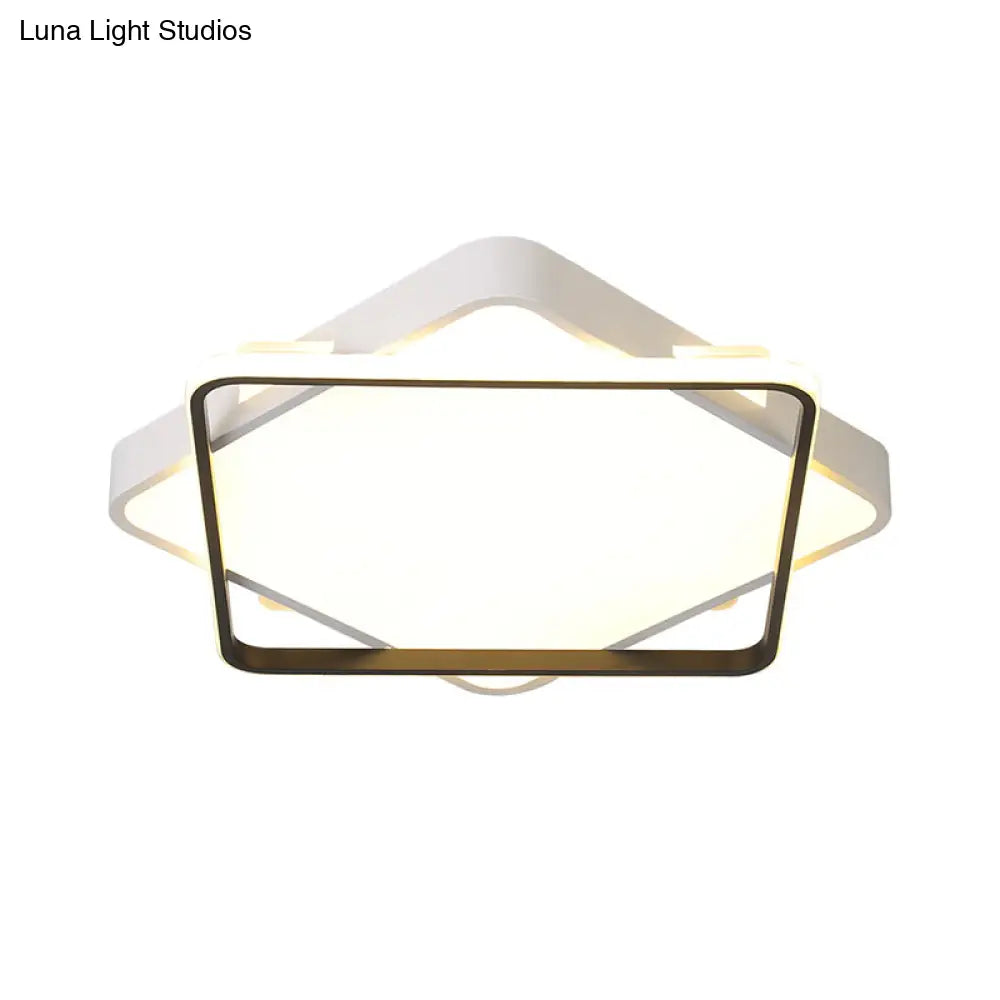 DecorBites™ DecorBites™ Modern Gold LED Flush Mount Ceiling Light Fixture in Warm/White Light - 18"/23.5" Width