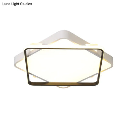 DecorBites™ DecorBites™ Modern Gold LED Flush Mount Ceiling Light Fixture in Warm/White Light - 18"/23.5" Width