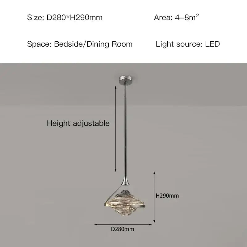 Modern silver-toned led pendant lamp with sleek sculptural glass shade for dining room decorbites gold led lighting