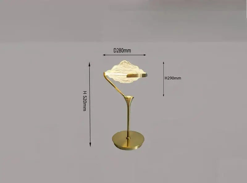 Modern gold led pendant lamp with decorbites gold led sculptural translucent shade and slender curved base for dining room decor
