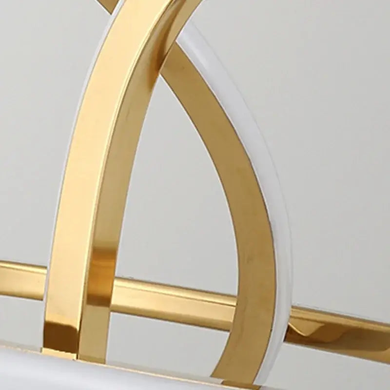 Modern gold led ring chandelier with gold-toned metal frame and sleek curved arches for led ring ceiling decorbites gold led