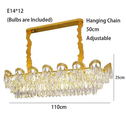 Modern gold led sunflower crystal ceiling chandelier with rectangular frame and clear crystal droplets for dining room decorbites led sunflower