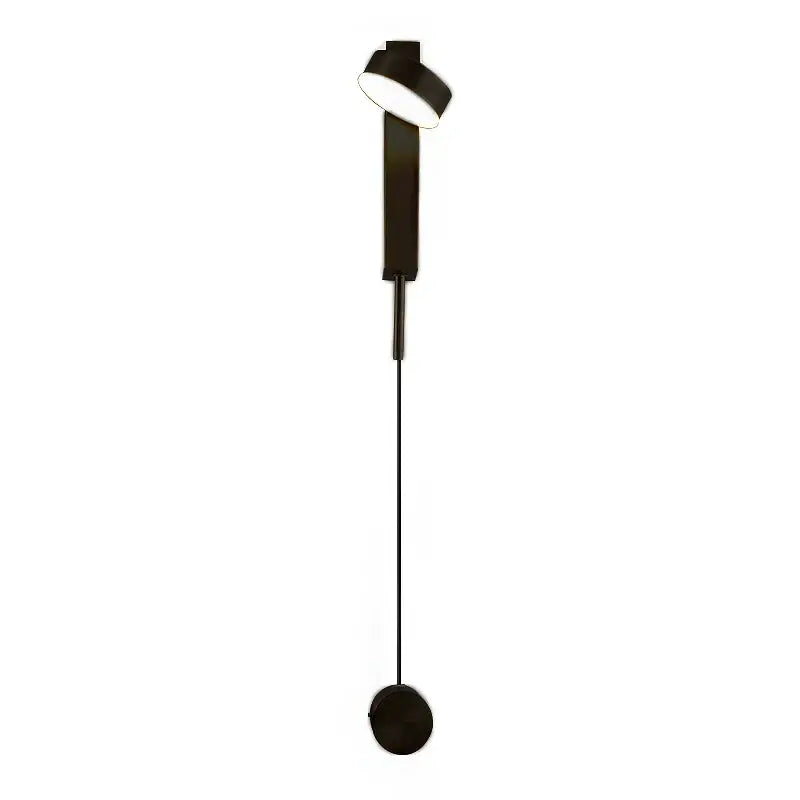 Black minimalist pendant wall lamp with adjustable head and dimming switch by decorbites gold led for bedroom decor