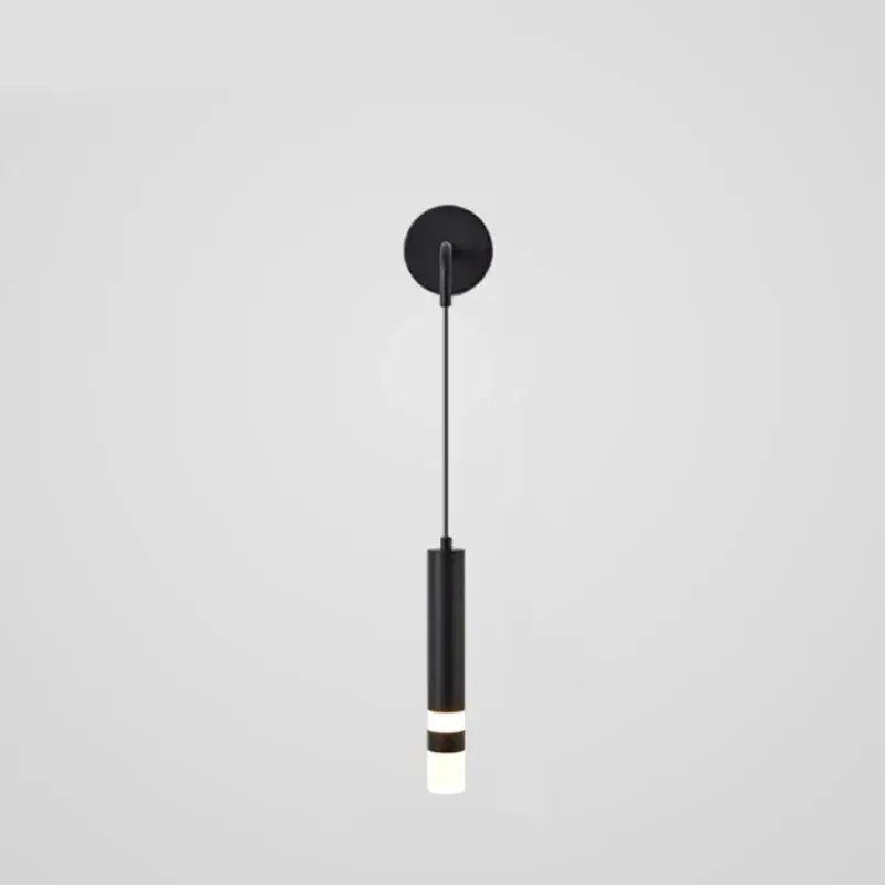 Modern gold led wall lamps featuring a black cylindrical pendant with illuminated white band for stylish decorbites led wall lighting
