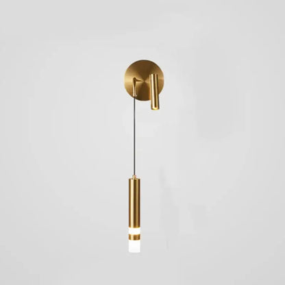 Modern gold led wall lamps featuring a cylindrical gold-toned design with frosted glass accent for bedroom decorbites led wall use