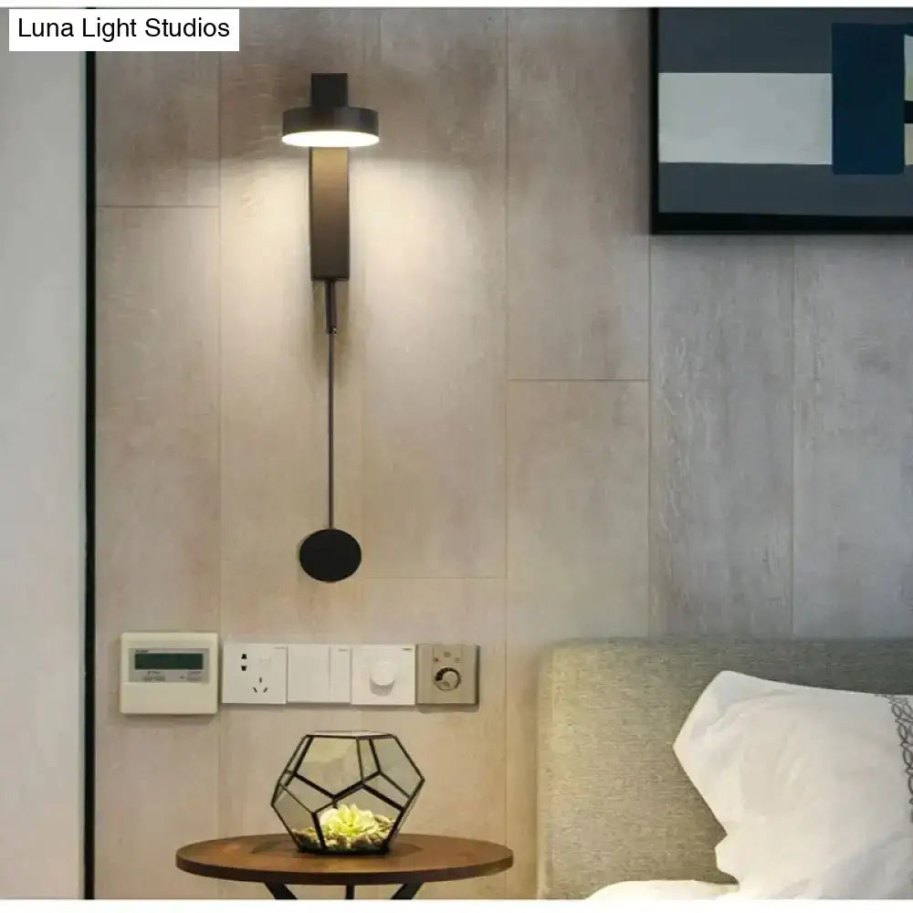 Modern black wall lamps with sleek geometric design and adjustable arm for bedroom led wall lamps