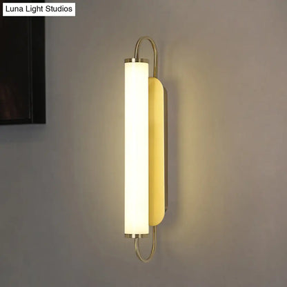 DecorBites™ DecorBites™ Modern Gold LED Wall Sconce with Acrylic Shade