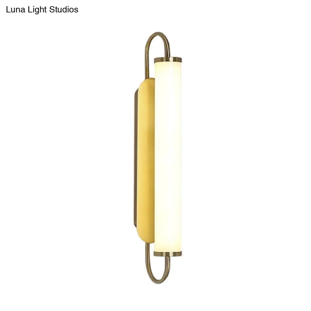DecorBites™ DecorBites™ Modern Gold LED Wall Sconce with Acrylic Shade