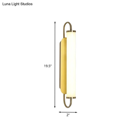 DecorBites™ DecorBites™ Modern Gold LED Wall Sconce with Acrylic Shade