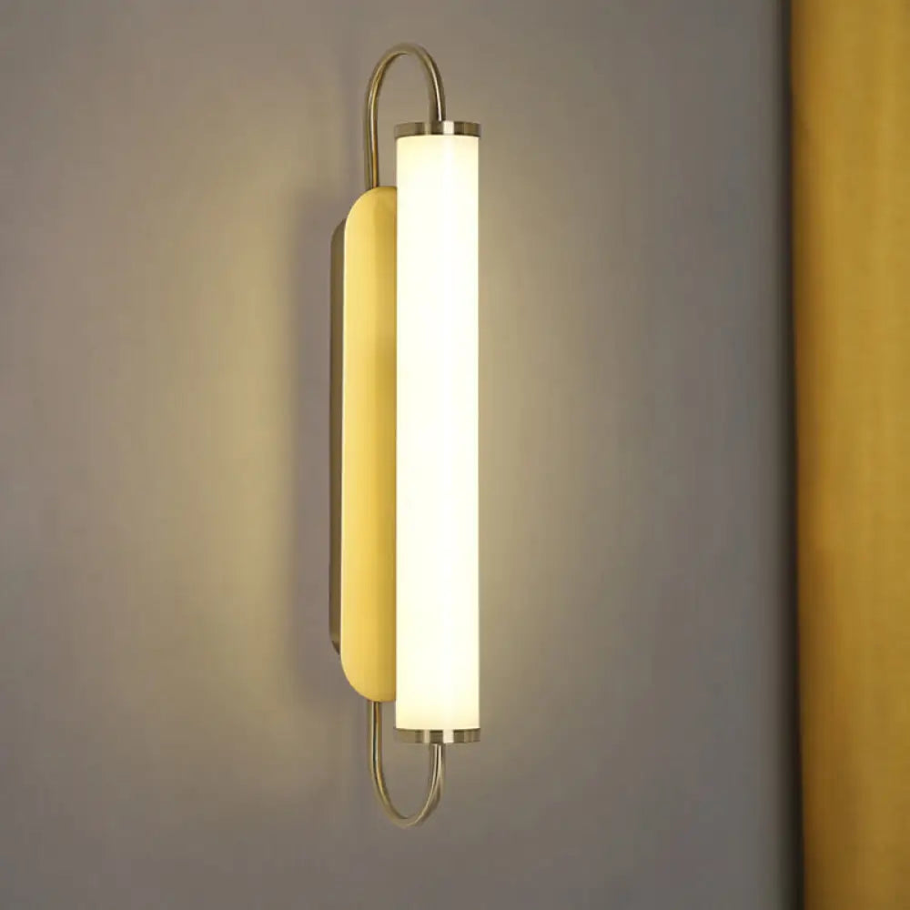 DecorBites™ DecorBites™ Modern Gold LED Wall Sconce with Acrylic Shade