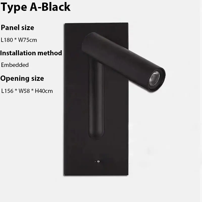 Black matte wall sconce with modern design and usb charging for bedroom reading light decorbites led wall sconce