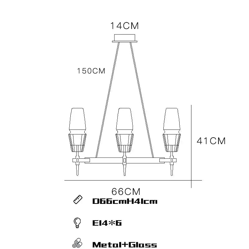 Modern gold lustre glass chandelier dining room pendant light with sleek metallic frame and three lustre glass shades