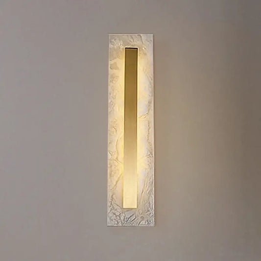 Modern gold marble living room wall lamp with decorbites gold marble textured frosted glass and golden light strip