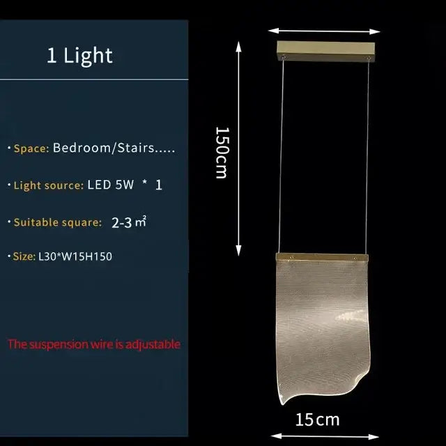 Modern minimalist pendant light with brushed brass finish and textured diffuser for duplex building chandelier use