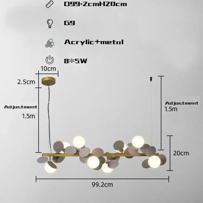 Modern gold metal branching pendant light featuring brass-toned spherical acrylic and metal components for dining room decorbites gold metal
