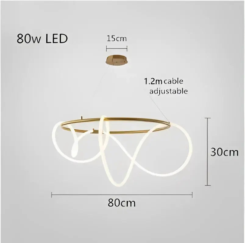 Modern gold minimalist led pendant light with sleek circular design and adjustable 1.2m cable for versatile hanging options
