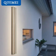 Modern gold minimalist led wall lamp by qiyimei with vertical metallic slats for bedroom and exterior corridor decorbites led wall