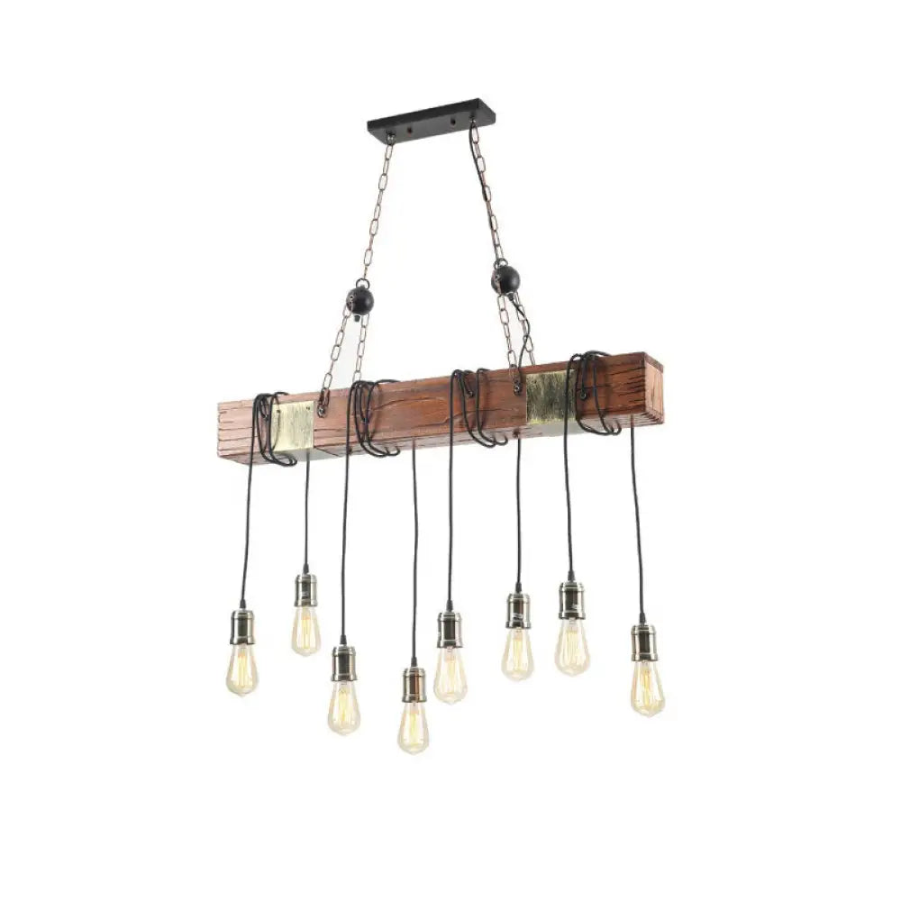 Modern Gold Pendant Light for Kitchen Island with Open Bulb Design