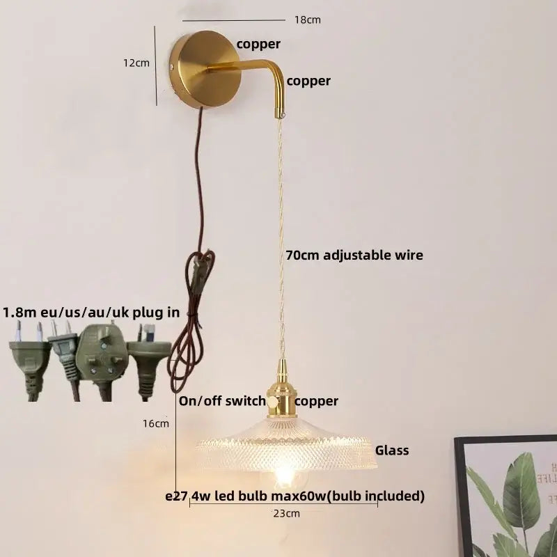 Modern gold petal led wall lights with a gold-toned copper sconce and textured glass shade by decorbites led wall lights