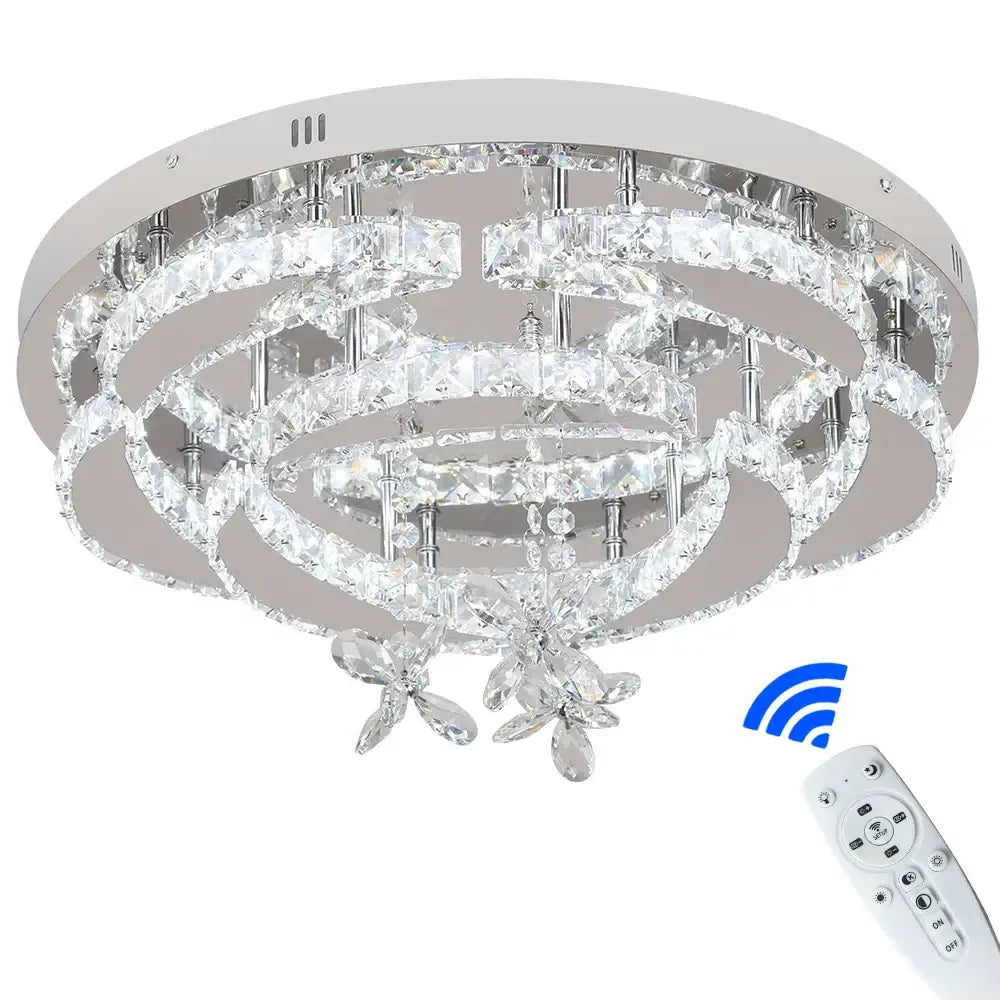 Modern gold ring crystal drop chandelier with clear crystal accents and silver metal framing for drop chandelier ceiling decorbites crystal drop