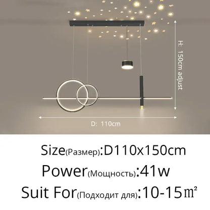 Modern gold ring pendant light with black nordic style and intersecting circular rings for dining room pendant lights decorbites black nordic