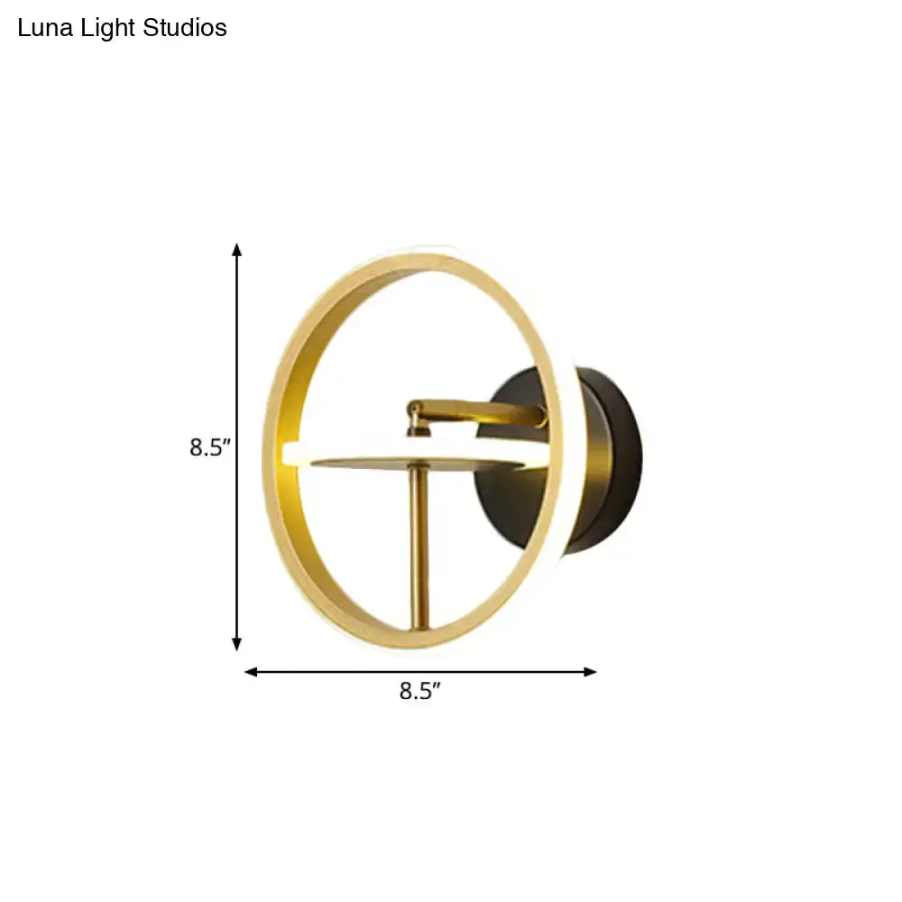 Modern gold-toned rotatable led wall light kit with minimalist design for 220v-240v 110v-120v bedroom wall light