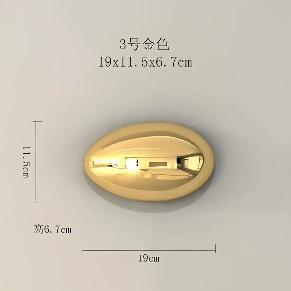 Modern gold metal clip with smooth reflective surface 19x11.5x6.7 cm for stone wall ornaments living room decor