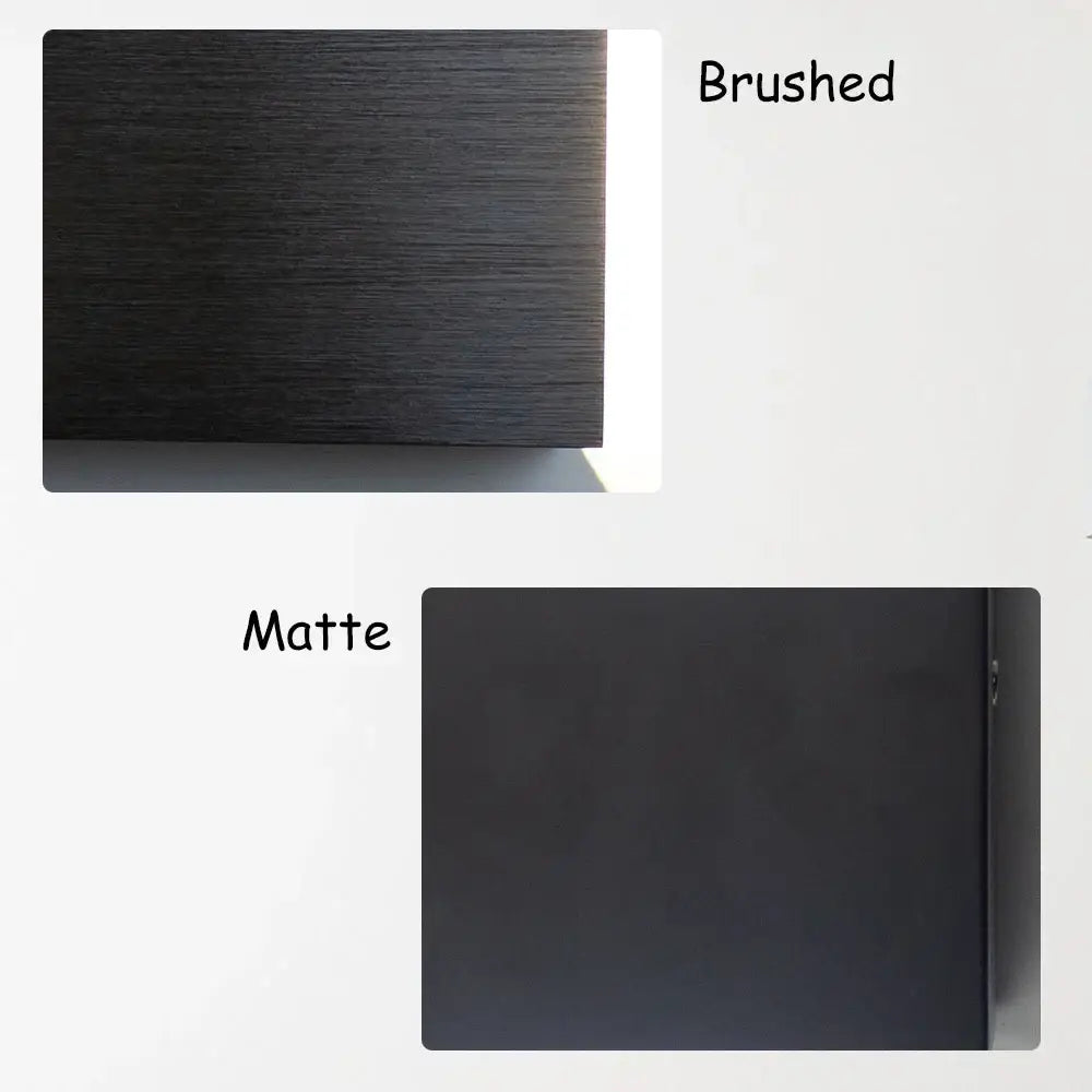 Modern gold and silver square wall lamps with black brushed and matte metal panels for stylish bedroom wall decor