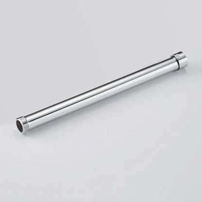 Modern gold solid brass extension tube arm with chrome finish and threaded ends for bathroom shower accessory