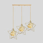 Modern Gold Star Cluster Pendant with Clear Glass LED Lights - Ideal for Restaurants