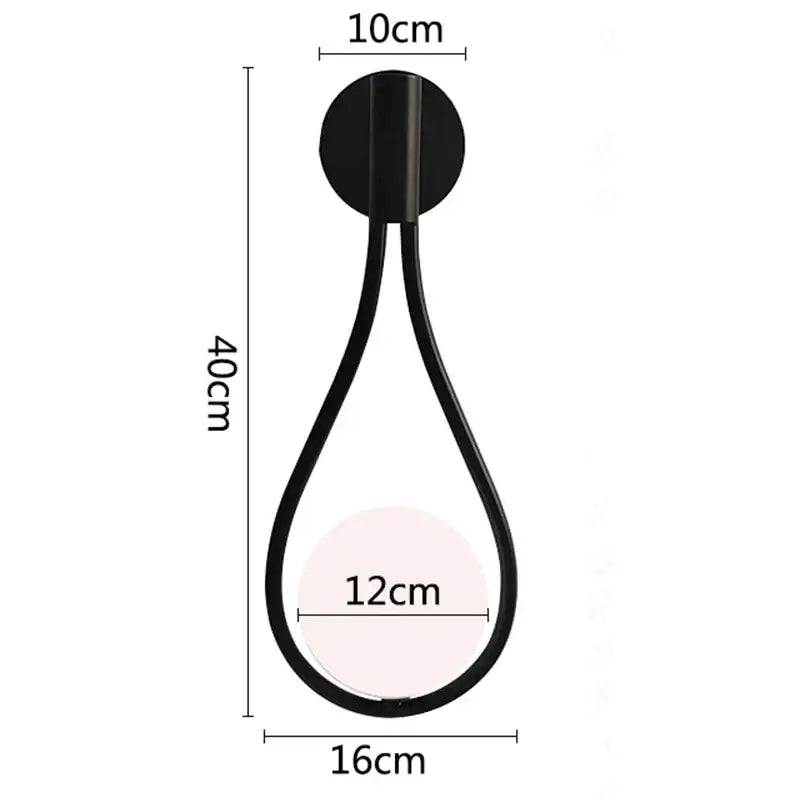 Black teardrop-shaped wall sconce with matte finish and sleek minimalist design for decorbites glass ball pendant lights