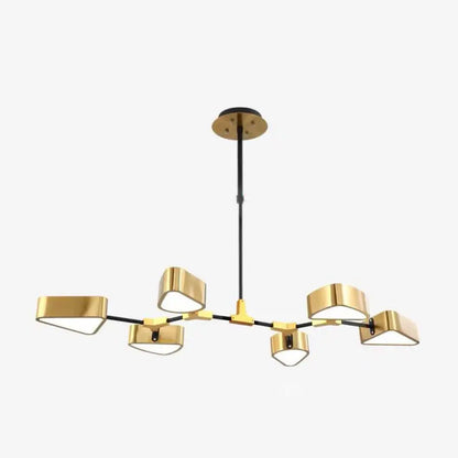 Modern Gold Triangular Chandelier Ceiling Light Fixture