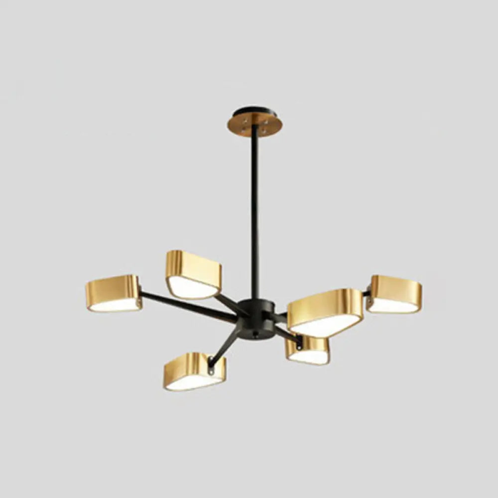 Modern Gold Triangular Chandelier Ceiling Light Fixture