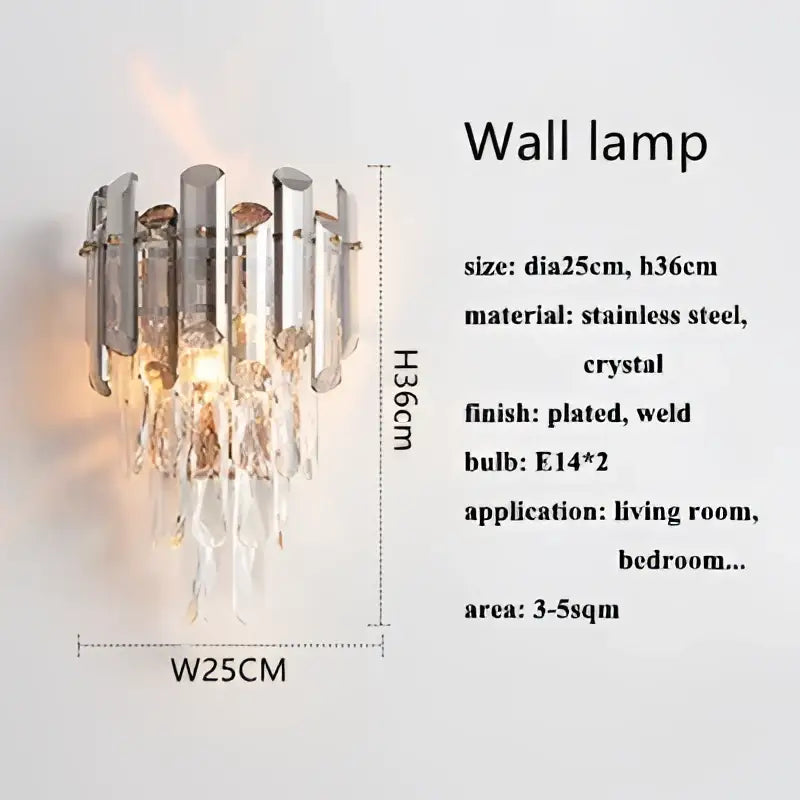 A modern gold twisted brass crystal chandelier with polished stainless steel decorbites k9 crystal elements for living room