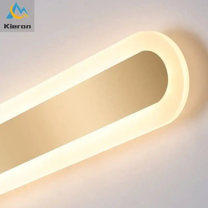 Modern gold vertical led strip wall lights with sleek curved design and warm white light for bedroom living room decorbites led strip