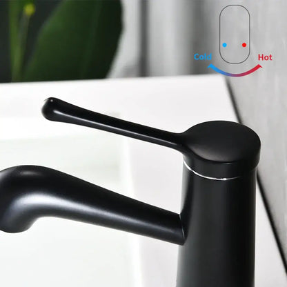 Black matte single-handle kitchen faucet with a sleek modern design for decorbites gold waterfall basin faucet use