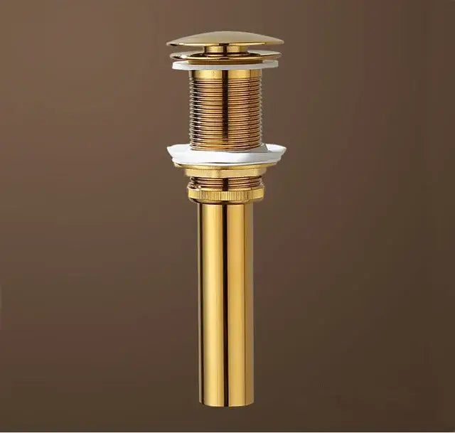 Modern gold waterfall basin faucet sink drain with gold waterfall basin design and white ceramic washers