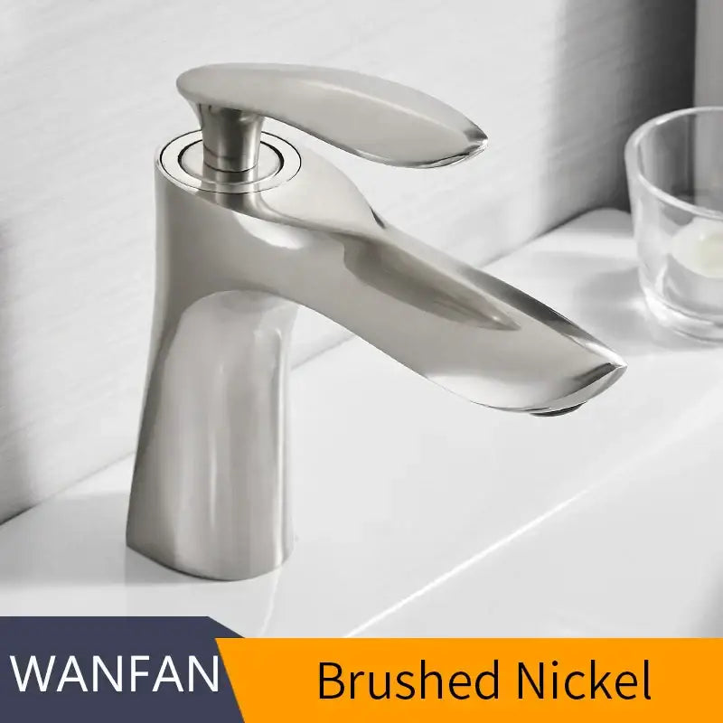 Brushed nickel single-handle bathroom faucet with sleek modern design for decorbites gold waterfall bathroom decor