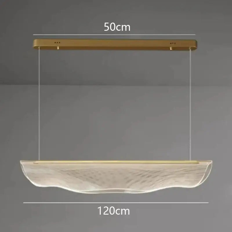 Modern gold wave mesh pendant light with translucent glass shade and metal frame for decorbites dining room lighting