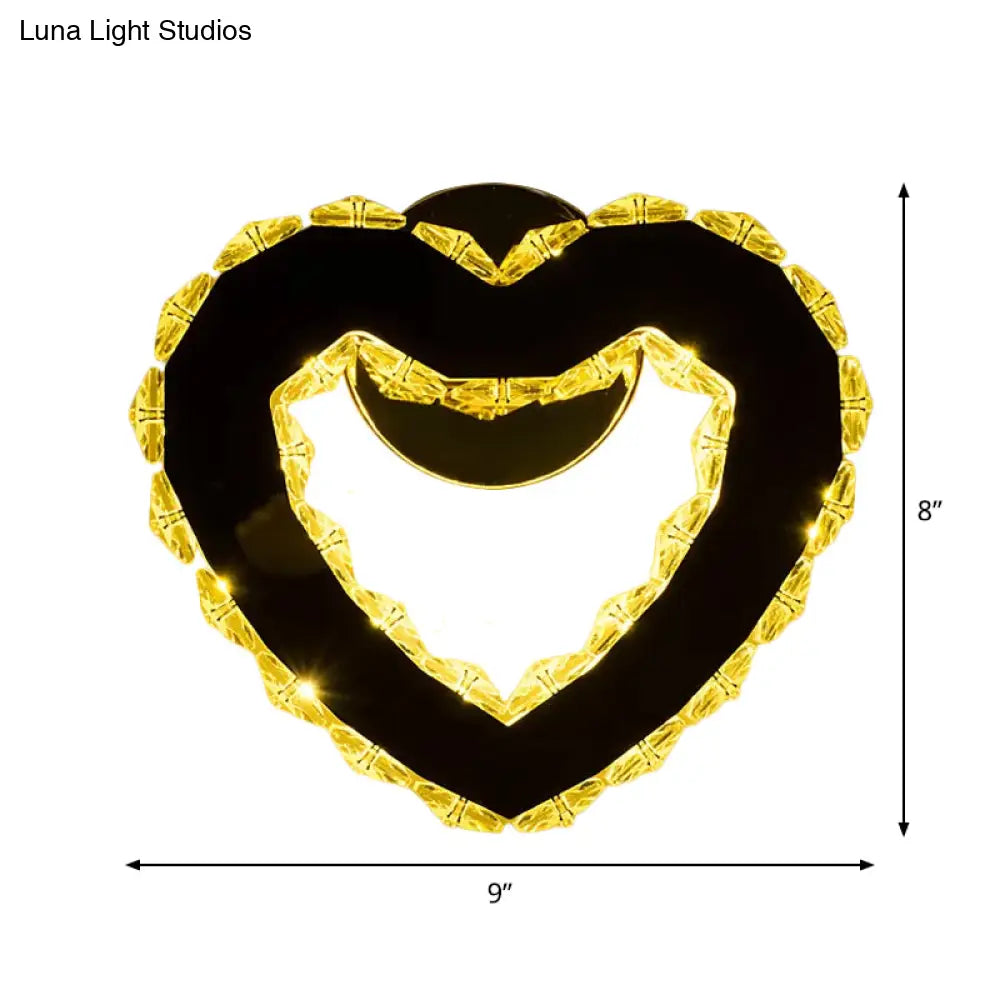 DecorBites™ DecorBites™ Modern Gold WIFI/Dual C Hotel Wall Sconce with Crystal Encrusted LED Lighting