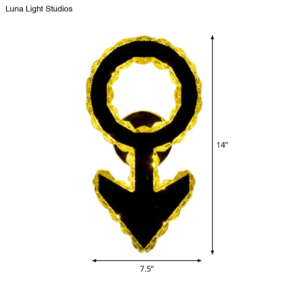 DecorBites™ DecorBites™ Modern Gold WIFI/Dual C Hotel Wall Sconce with Crystal Encrusted LED Lighting