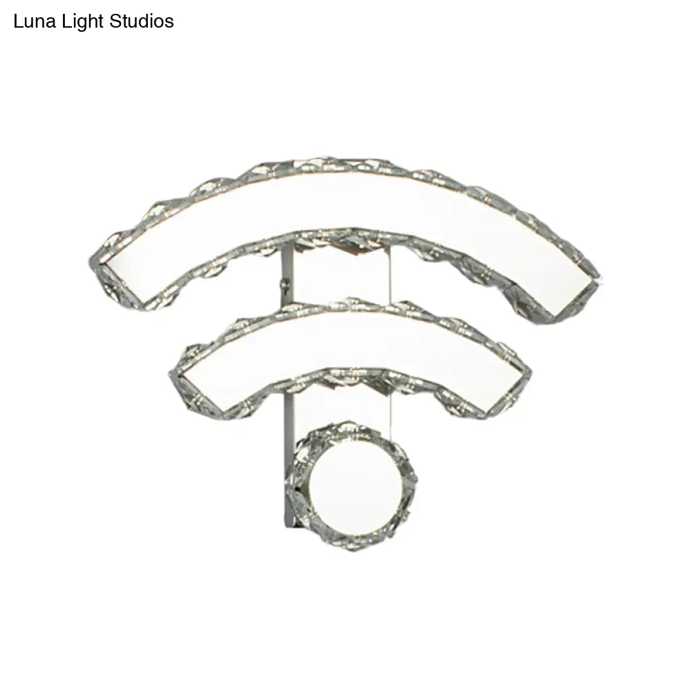 DecorBites™ DecorBites™ Modern Gold WIFI/Dual C Hotel Wall Sconce with Crystal Encrusted LED Lighting