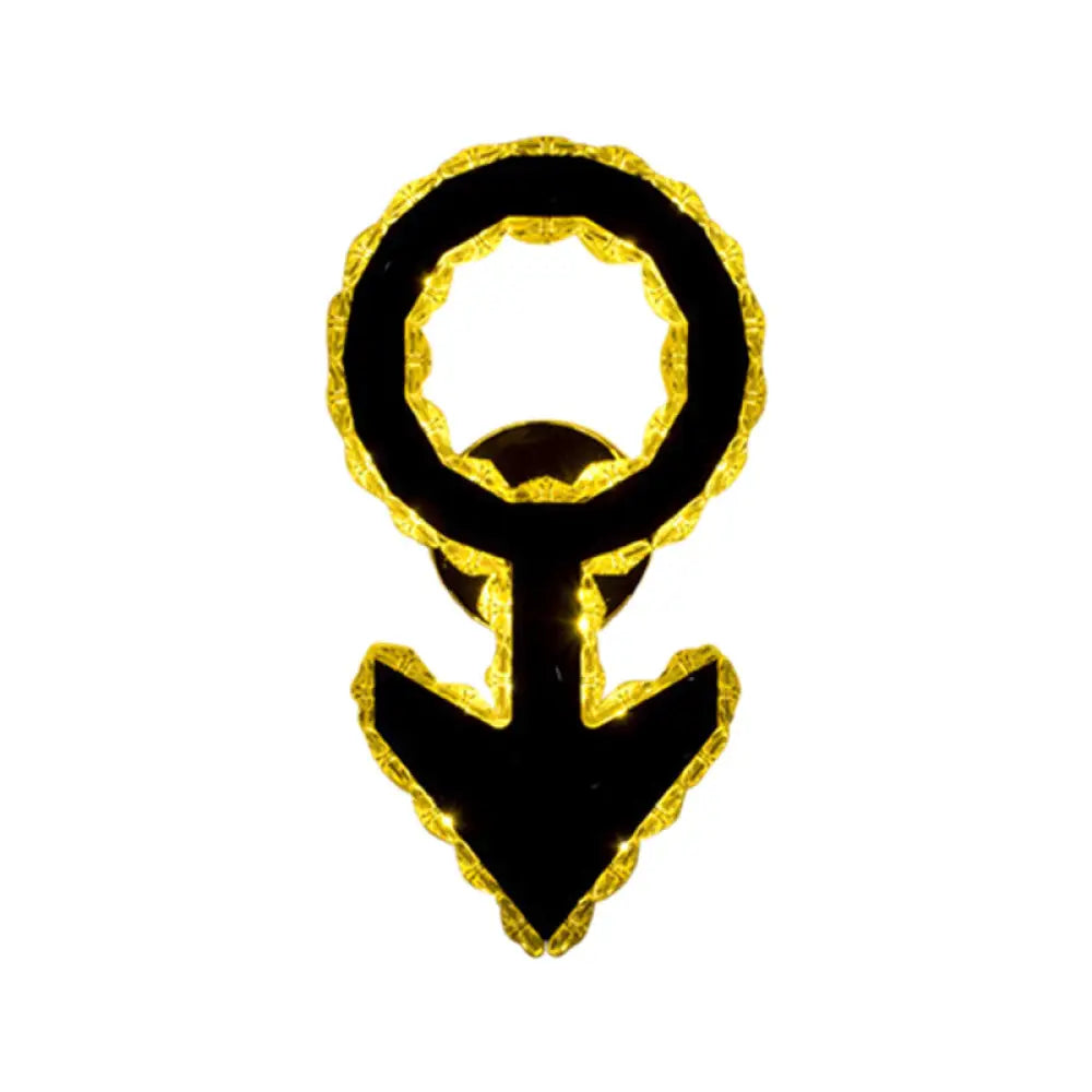 DecorBites™ DecorBites™ Modern Gold WIFI/Dual C Hotel Wall Sconce with Crystal Encrusted LED Lighting