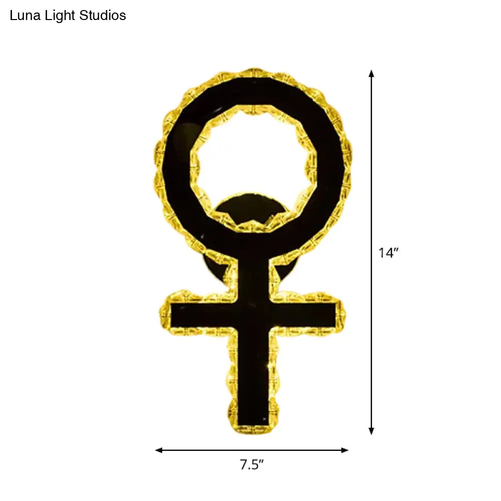 DecorBites™ DecorBites™ Modern Gold WIFI/Dual C Hotel Wall Sconce with Crystal Encrusted LED Lighting