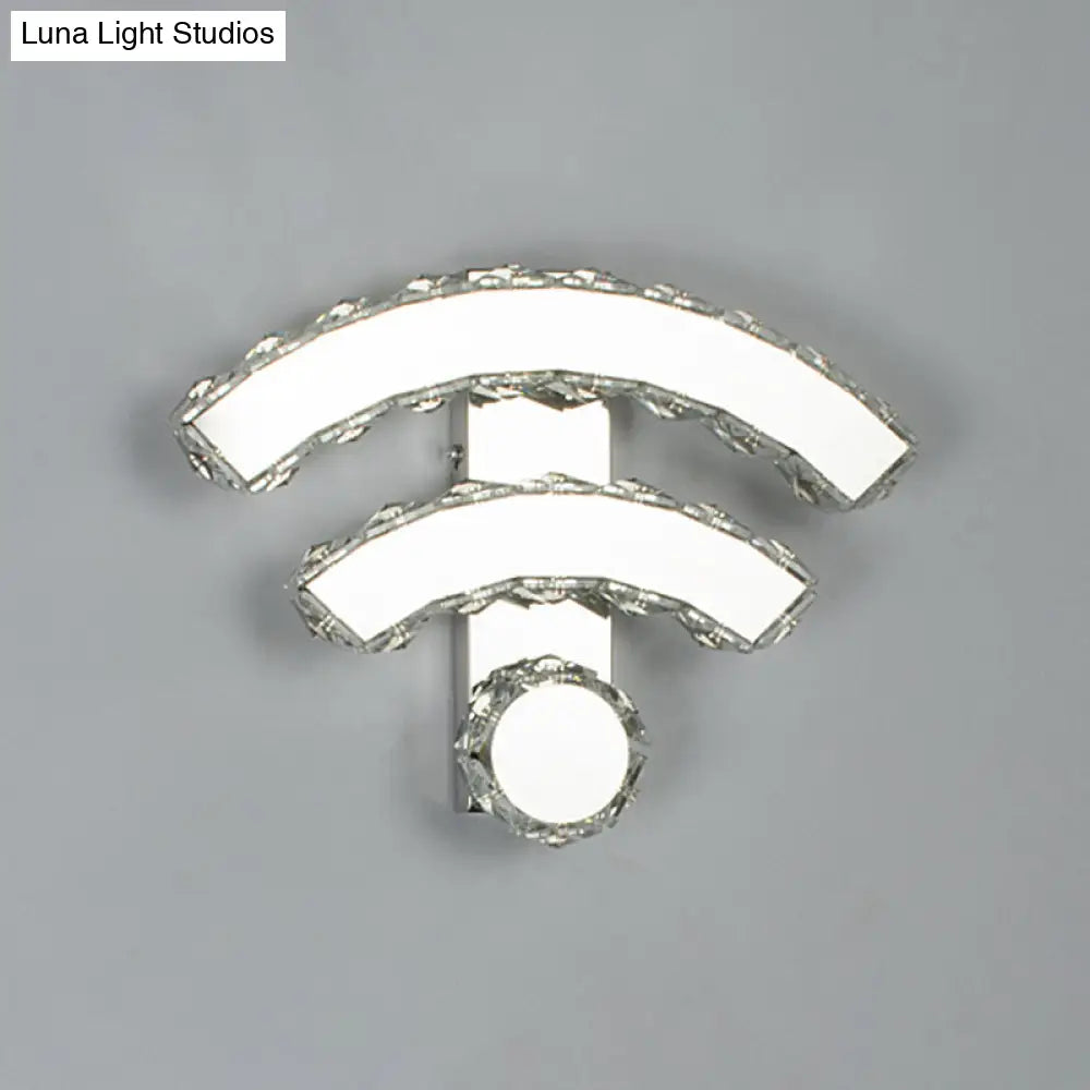 DecorBites™ DecorBites™ Modern Gold WIFI/Dual C Hotel Wall Sconce with Crystal Encrusted LED Lighting