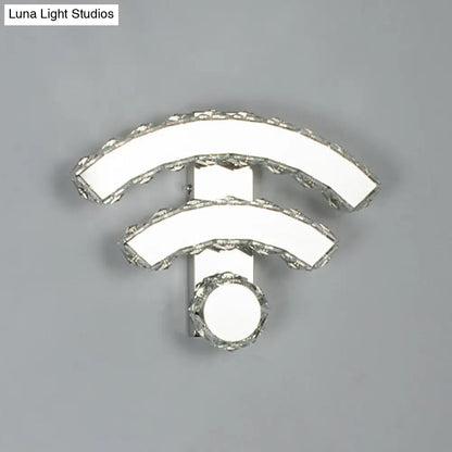 DecorBites™ DecorBites™ Modern Gold WIFI/Dual C Hotel Wall Sconce with Crystal Encrusted LED Lighting