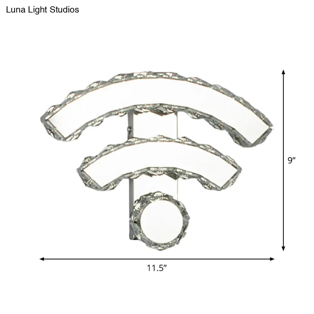 DecorBites™ DecorBites™ Modern Gold WIFI/Dual C Hotel Wall Sconce with Crystal Encrusted LED Lighting