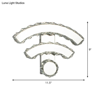 DecorBites™ DecorBites™ Modern Gold WIFI/Dual C Hotel Wall Sconce with Crystal Encrusted LED Lighting