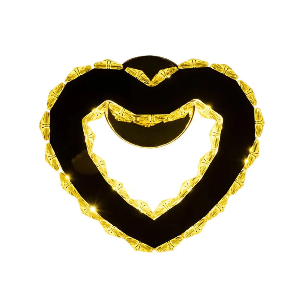 DecorBites™ DecorBites™ Modern Gold WIFI/Dual C Hotel Wall Sconce with Crystal Encrusted LED Lighting