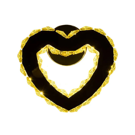 DecorBites™ DecorBites™ Modern Gold WIFI/Dual C Hotel Wall Sconce with Crystal Encrusted LED Lighting